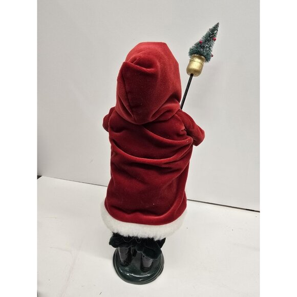 Vintage Byers Choice Victorian Santa With Bottle Brush Christmas Tree - Picture 7 of 8